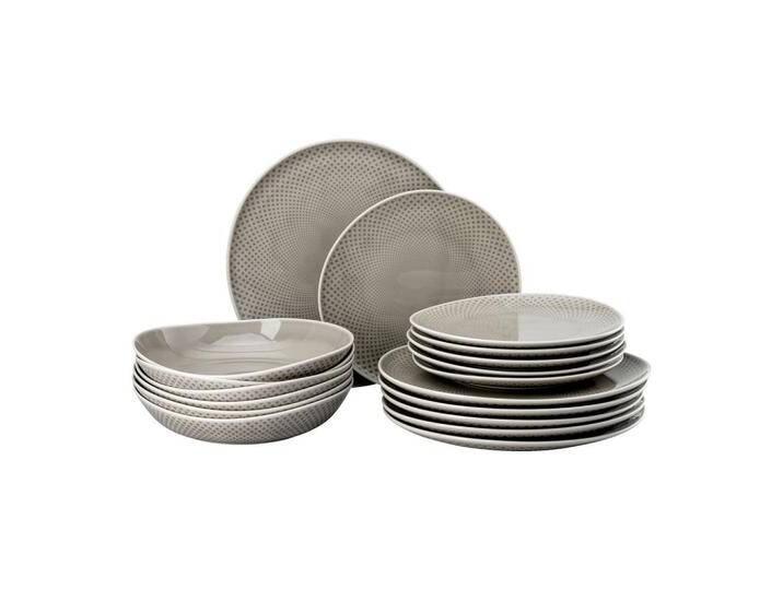 Rosenthal KOMBISERVICE Junto, Hellgrau, Keramik, 18-teilig, 31.7x28.1x32 cm, DIN EN ISO 14001, DIN EN ISO 9001, Essen & Trinken, Geschirr, Rosenthal KOMBISERVICE Junto, Hellgrau, Keramik, 18-teilig, 31.7x28.1x32 cm, DIN EN ISO 14001, DIN EN ISO 9001, Essen & Trinken, Geschirr, von XXXLutz