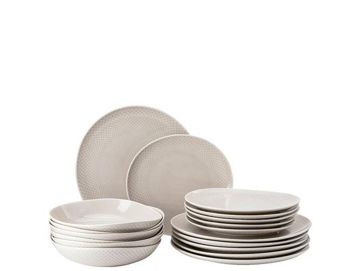Rosenthal KOMBISERVICE Junto, Greige, Keramik, 18-teilig, 31.7x28.1x32 cm, DIN EN ISO 14001, DIN EN ISO 9001, Essen & Trinken, Geschirr, Rosenthal KOMBISERVICE Junto, Greige, Keramik, 18-teilig, 31.7x28.1x32 cm, DIN EN ISO 14001, DIN EN ISO 9001, Essen & Trinken, Geschirr, von XXXLutz