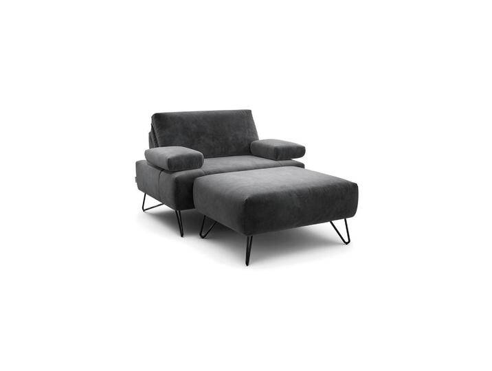 SENSOO SESSELSET Cosy, Anthrazit, 114-142x85x86-94 cm, Stoffauswahl, Wohnzimmer, Sessel, Relaxsessel von XXXLutz