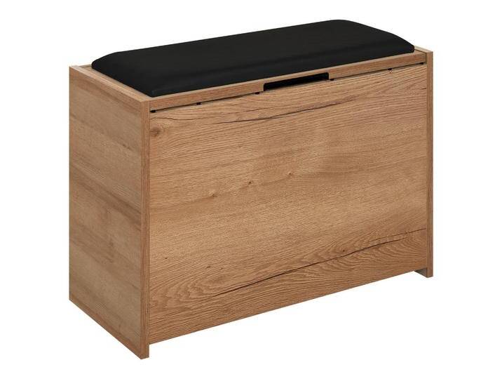Sadena TRUHENBANK, Schwarz, Eiche, 64.2x48x40 cm, Made in Germany, Esszimmer, Bänke, Sitzbänke von XXXLutz