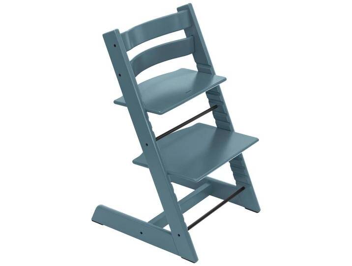Stokke HOCHSTUHL Tripp Trapp, Dunkelblau, Holz, Buche, massiv, 46x79x49 cm, Fußstütze verstellbar, Sitzfläche höhenverstellbar, Babymöbel, Hochstühle von XXXLutz