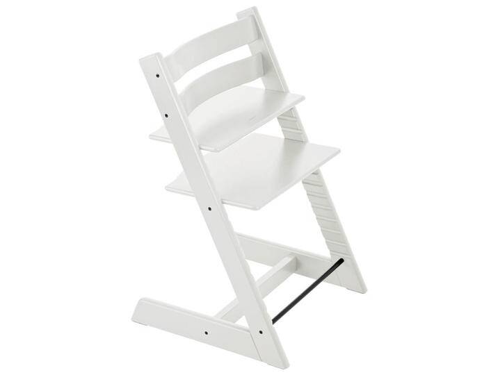 Stokke HOCHSTUHL Tripp Trapp, Weiß, Holz, Buche, massiv, Hartholz, 46x79x49 cm, Fußstütze verstellbar, Sitzfläche speichel- und schweißechte von XXXLutz