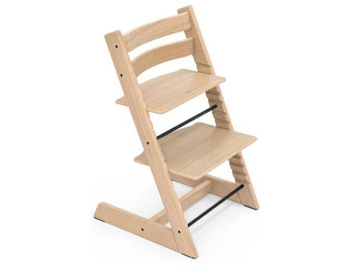 Stokke HOCHSTUHL Tripp Trapp Oak, Perlmutt, Holz, Eiche, massiv, Hartholz, 46x79x49 cm, Fußstütze verstellbar, Sitzfläche speichel- und schweißechte von XXXLutz
