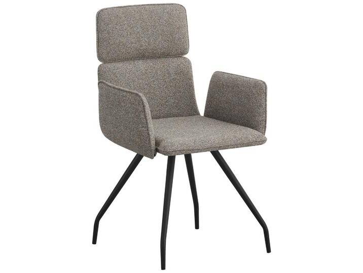 Stylife ARMLEHNSTUHL, Braun, Schwarz, Metall, Rundrohr, 58x90x62 cm, Stoffauswahl, Stühle von XXXLutz