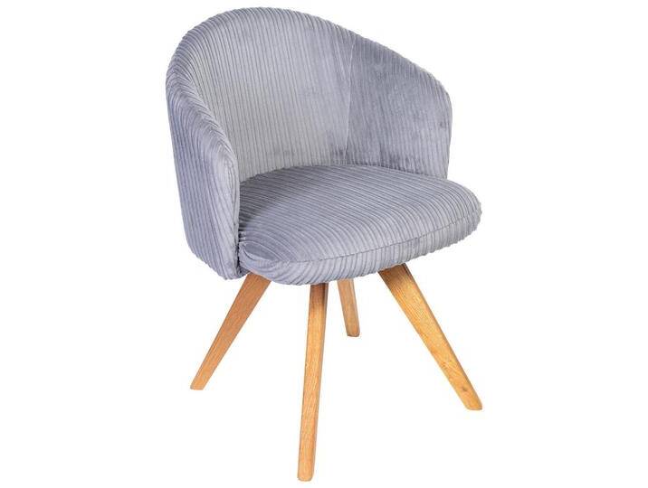 Stylife ARMLEHNSTUHL, Dunkelgrau, Holz, Eiche, massiv, eckig, 59x64x58 cm, Sitzfläche 320° drehbar, Stühle von XXXLutz