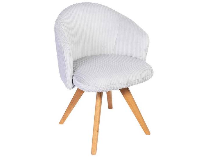 Stylife ARMLEHNSTUHL, Hellgrau, Holz, Eiche, vollmassiv, eckig, 64x58x59 cm, Sitzfläche 320° drehbar, Stühle von XXXLutz