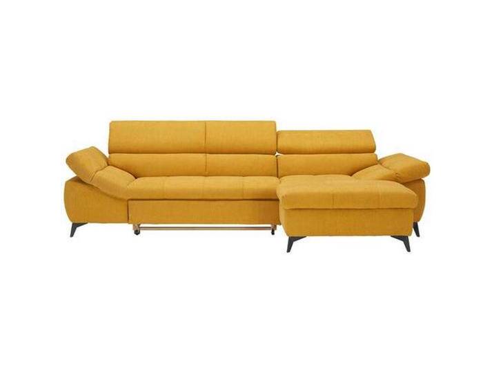 Stylife ECKSOFA, Gelb, Uni, 4-Sitzer, Ottomane rechts, L-Form, 297x171 cm, Bettkasten erhältlich, Stoffauswahl, seitenverkehrt Bettfunktion Hocker von XXXLutz