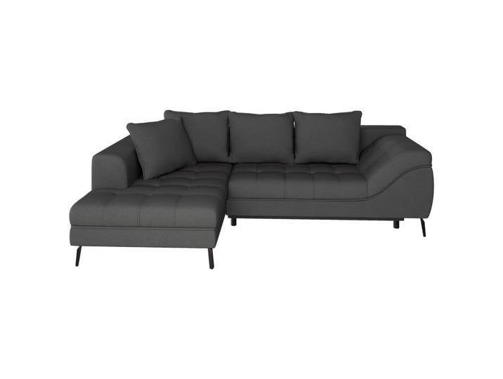 Stylife Ecksofa, Anthrazit, Holz, 3-Sitzer, Füllung: Schaumstoffflocken,Schaumstoffflocken, Ottomane links, L-Form, 279x177 cm, Bettkasten erhältlich, von XXXLutz