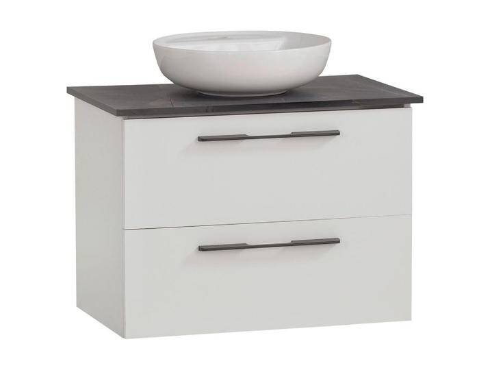 Stylife WASCHTISCHKOMBI MAXIM, Grau, Weiß, Metall, 2 Schubladen, 66 cm, Made in Germany, Zusatzausstattung erhältlich, hängend, Badezimmer, von XXXLutz