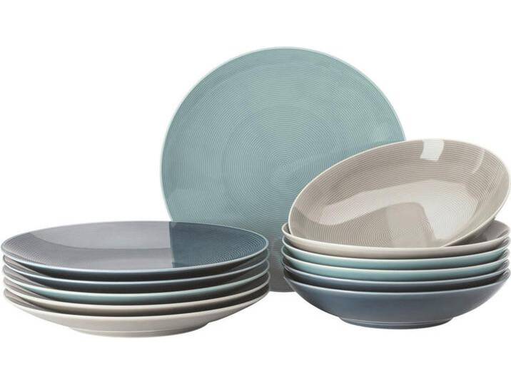 Thomas TAFELSERVICE LOFT COLOUR, Grau, Hellblau, Blaugrau, Keramik, 12-teilig, robust, Essen & Trinken, Geschirr, Geschirr-Sets, Tafelservice von XXXLutz