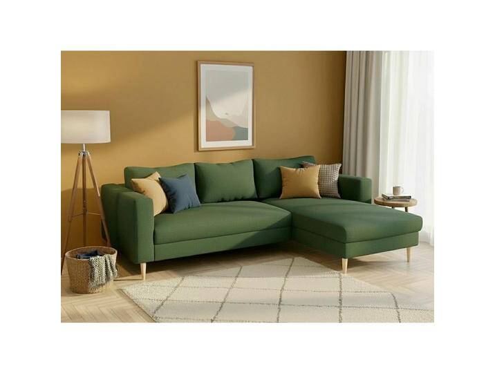 Trendmanufaktur ECKSCHLAFSOFA, Dunkelgrün, Buche, 4-Sitzer, 232x161 cm, Made in Europe, Rücken echt, Armteil links, rechts, Wohnzimmer, Sofas & von XXXLutz