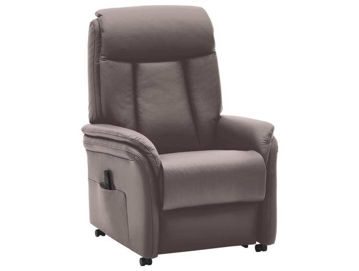 Valdera FERNSEHSESSEL, Dunkelgrau, Echtleder, Rindleder, 74x107x84 cm, Goldenes M, Lederauswahl, Stoffauswahl, Relaxfunktion, Aufstehhilfe, von XXXLutz