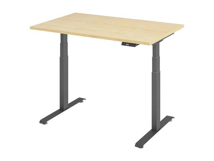 Venda SCHREIBTISCH, Graphit, Ahorn, Metall, rechteckig, Kufe, 80x64.5-129.5x120 cm, höhenverstellbar, Arbeitszimmer, Schreibtische, Bürotische Venda SCHREIBTISCH, Graphit, Ahorn, Metall, rechteckig, Kufe, 80x64.5-129.5x120 cm, höhenverstellbar, Arbeitszimmer, Schreibtische, Bürotische von XXXLutz