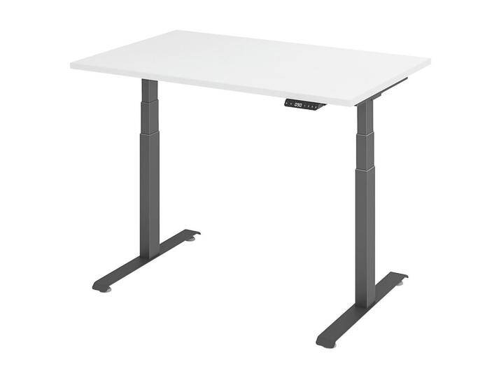Venda SCHREIBTISCH, Graphit, Weiß, Metall, rechteckig, Kufe, 80x64.5-129.5x120 cm, höhenverstellbar, Arbeitszimmer, Schreibtische, Bürotische Venda SCHREIBTISCH, Graphit, Weiß, Metall, rechteckig, Kufe, 80x64.5-129.5x120 cm, höhenverstellbar, Arbeitszimmer, Schreibtische, Bürotische von XXXLutz