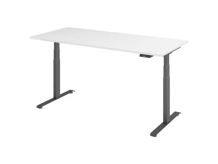Venda SCHREIBTISCH, Graphit, Weiß, Metall, rechteckig, Kufe, 80x64.5-129.5x180 cm, höhenverstellbar, Arbeitszimmer, Schreibtische, Bürotische Venda SCHREIBTISCH, Graphit, Weiß, Metall, rechteckig, Kufe, 80x64.5-129.5x180 cm, höhenverstellbar, Arbeitszimmer, Schreibtische, Bürotische von XXXLutz