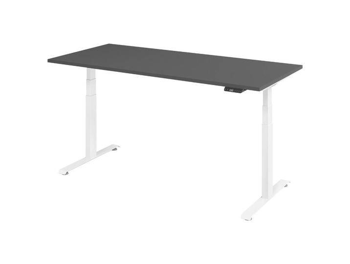 Venda SCHREIBTISCH, Graphit, Weiß, Metall, rechteckig, Kufe, 80x64.5-129.5x180 cm, höhenverstellbar, Arbeitszimmer, Schreibtische, Bürotische Venda SCHREIBTISCH, Graphit, Weiß, Metall, rechteckig, Kufe, 80x64.5-129.5x180 cm, höhenverstellbar, Arbeitszimmer, Schreibtische, Bürotische von XXXLutz
