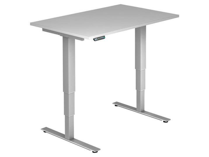 Venda SCHREIBTISCH, Grau, Silber, rechteckig, eckig, 80x63.5-128.5x120 cm, DIN EN ISO 14001, DIN EN ISO 9001, FSC MIX, höhenverstellbar, Venda SCHREIBTISCH, Grau, Silber, rechteckig, eckig, 80x63.5-128.5x120 cm, DIN EN ISO 14001, DIN EN ISO 9001, FSC MIX, höhenverstellbar, von XXXLutz