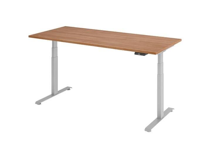 Venda SCHREIBTISCH, Silber, Nussbaum, Metall, rechteckig, Kufe, 80x64.5-129.5x180 cm, höhenverstellbar, Arbeitszimmer, Schreibtische, Bürotische Venda SCHREIBTISCH, Silber, Nussbaum, Metall, rechteckig, Kufe, 80x64.5-129.5x180 cm, höhenverstellbar, Arbeitszimmer, Schreibtische, Bürotische von XXXLutz