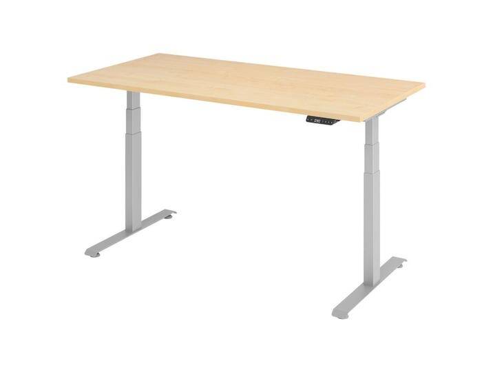 Venda SCHREIBTISCH, Silber, Ahorn, Metall, rechteckig, Kufe, 80x64.5-129.5x160 cm, höhenverstellbar, Arbeitszimmer, Schreibtische, Bürotische Venda SCHREIBTISCH, Silber, Ahorn, Metall, rechteckig, Kufe, 80x64.5-129.5x160 cm, höhenverstellbar, Arbeitszimmer, Schreibtische, Bürotische von XXXLutz