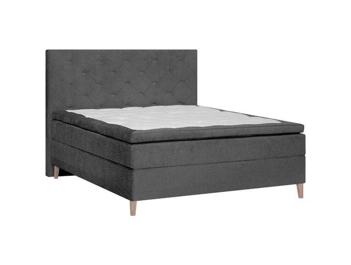 Welnova BOXSPRINGBETT, Anthrazit, Eiche, H5, 7-Zonen, Höhe ca. 19 cm, 140x200 cm, Matratze, gepolstertes Kopfteil, Topper durchgehend, Schlafzimmer, von XXXLutz