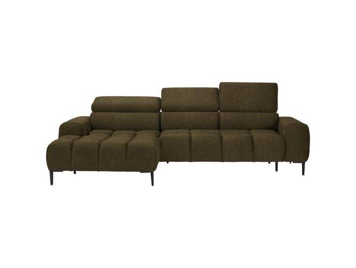 Welnova ECKSOFA, Olivgrün, Uni, 5-Sitzer, Ottomane links, L-Form, 270x177 cm, Made in EU, Typenauswahl, Stoffauswahl, seitenverkehrt erhältlich, von XXXLutz