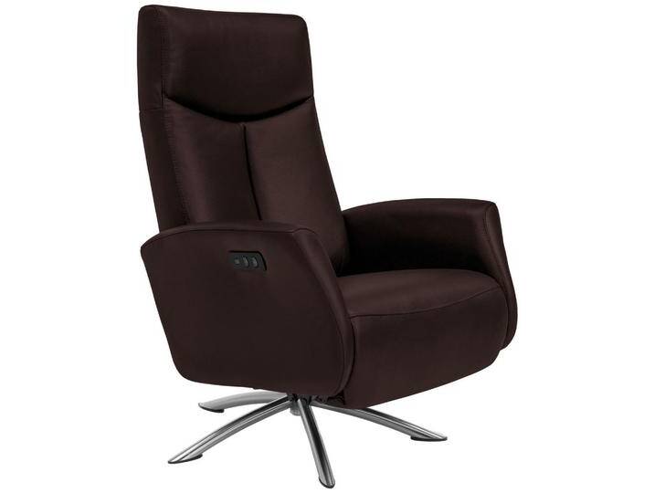 Welnova RELAXSESSEL, Dunkelbraun, Echtleder, Spaltleder, 73x105x82 cm, Fußauswahl, Lederauswahl, Relaxfunktion, Netzbetrieb, Wohnzimmer, Sessel, von XXXLutz