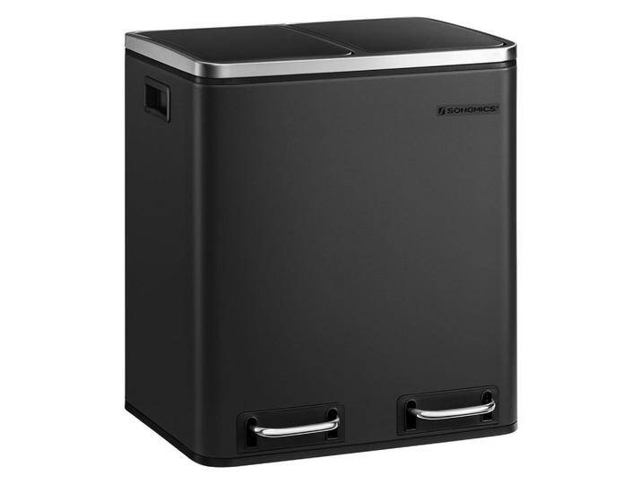 XXXL ABFALLSAMMLER, Schwarz, Silber, Kunststoff, 30 L, 41x47x36 cm, Küchen, Küchenausstattung, Mülleimer von XXXLutz
