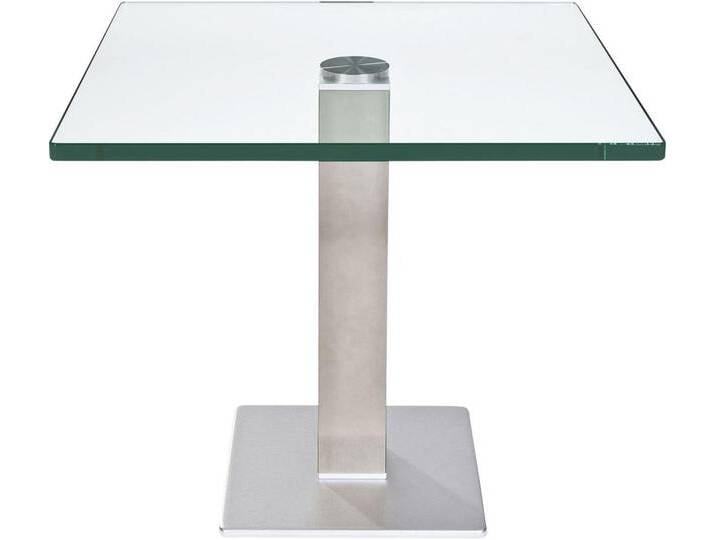 BEISTELLTISCH, Nickel, Metall, Glas, quadratisch, Säule, 60x51x60 cm, Wohnzimmer, Wohnzimmertische, Beistelltische von XXXLutz