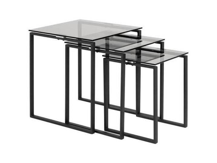 BEISTELLTISCHSET Katrine, Schwarz, Grau, Glas, 3-teilig, quadratisch, eckig, Kufe, 36-50x45-55x36-50 cm, Wohnzimmer, Wohnzimmertische, Satztische BEISTELLTISCHSET Katrine, Schwarz, Grau, Glas, 3-teilig, quadratisch, eckig, Kufe, 36-50x45-55x36-50 cm, Wohnzimmer, Wohnzimmertische, Satztische von XXXLutz