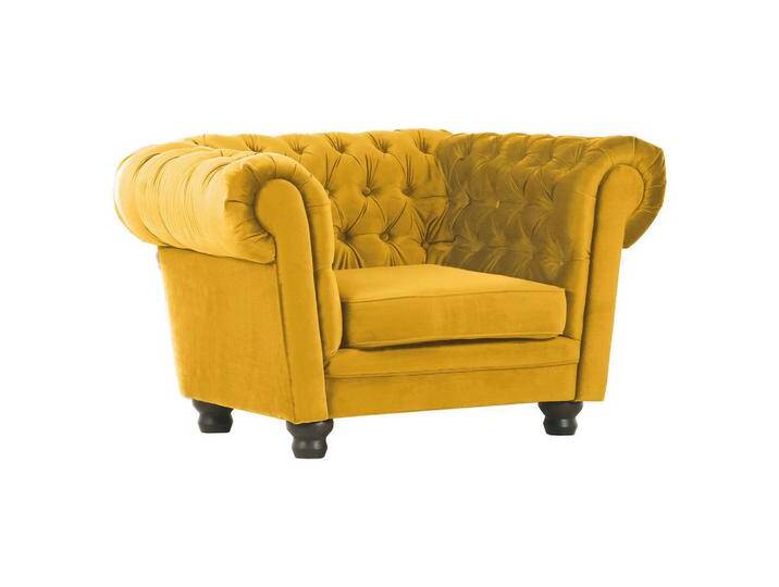 XXXL CHESTERFIELD-SESSEL, Gelb, 130x79x93 cm, Stoffauswahl, Wohnzimmer, Sessel, Polstersessel von XXXLutz