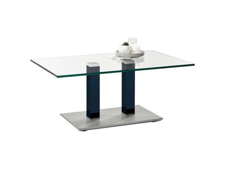 COUCHTISCH, Blau, Edelstahl, Metall, Glas, rechteckig, eckig, Säule, Bodenplatte, 70x46-65x110 cm, höhenverstellbar, Wohnzimmer, Wohnzimmertische, COUCHTISCH, Blau, Edelstahl, Metall, Glas, rechteckig, eckig, Säule, Bodenplatte, 70x46-65x110 cm, höhenverstellbar, Wohnzimmer, Wohnzimmertische, von XXXLutz