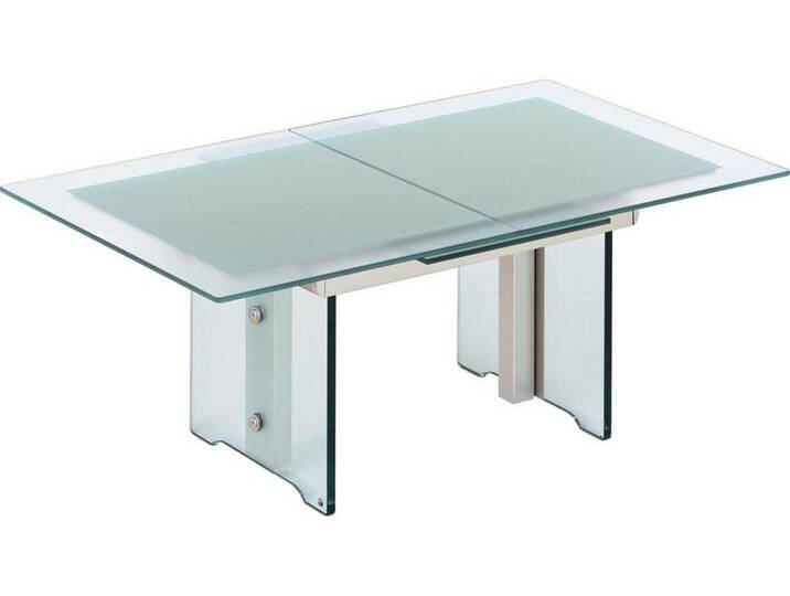 XXXL COUCHTISCH, Transparent, Metall, Glas, rechteckig, Wange, 75x56-75x125-166 cm, ausziehbar, höhenverstellbar, Wohnzimmer, Wohnzimmertische, von XXXLutz