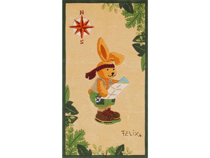KINDERTEPPICH Felix der Hase, Creme, Grün, Tier, rechteckig, 80x150 cmes Vertrauen - OEKO-TEX®, für Fußbodenheizung geeignet, Teppiche & Böden, von XXXLutz