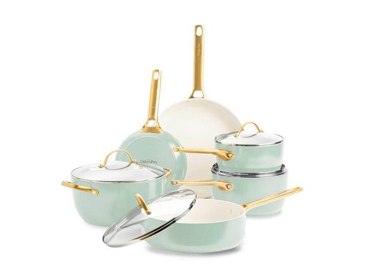 GreenPan KOCHTOPFSET Padova Reserve, Grün, Weiß, Gold, Metall, Glas, 6-teilig, 0 L, rund, PFAS-frei, Kochen, Töpfe, Topfsets GreenPan KOCHTOPFSET Padova Reserve, Grün, Weiß, Gold, Metall, Glas, 6-teilig, 0 L, rund, PFAS-frei, Kochen, Töpfe, Topfsets von XXXLutz