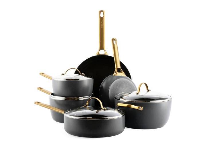 GreenPan KOCHTOPFSET Padova Reserve, Schwarz, Gold, Metall, Glas, 6-teilig, 0 L, rund, PFAS-frei, Kochen, Töpfe, Topfsets GreenPan KOCHTOPFSET Padova Reserve, Schwarz, Gold, Metall, Glas, 6-teilig, 0 L, rund, PFAS-frei, Kochen, Töpfe, Topfsets von XXXLutz