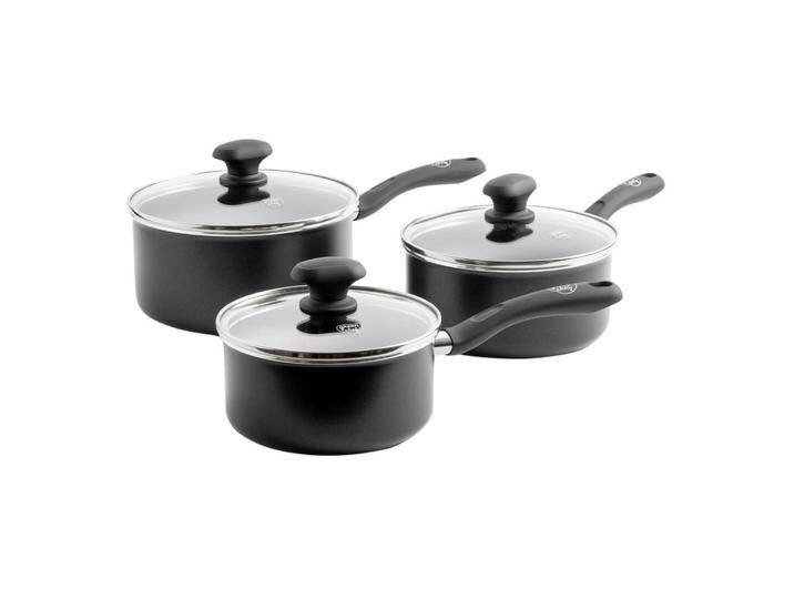 GreenChef KOCHTOPFSET Savory, Schwarz, Metall, Glas, 3-teilig, 0 L, rund, PFAS-frei, Kochen, Töpfe, Topfsets GreenChef KOCHTOPFSET Savory, Schwarz, Metall, Glas, 3-teilig, 0 L, rund, PFAS-frei, Kochen, Töpfe, Topfsets von XXXLutz