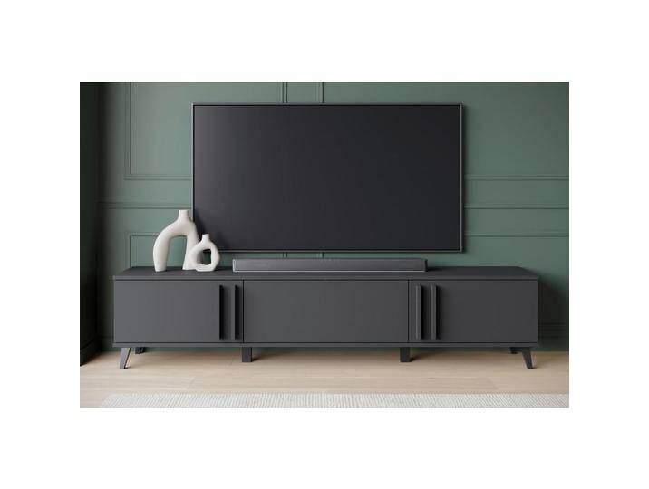 P & B LOWBOARD Helsinki, Schwarz, 180x40x33 cm, FSC, stehend, Wohnzimmer, Wohnwände, Lowboards von XXXLutz