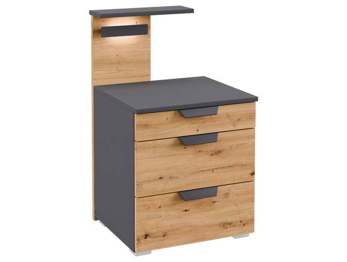 XXXL NACHTSCHRANK, Grau, Eiche Artisan, Kunststoff, 3 Schubladen, 47x80x48 cm, Blauer Engel, BQ - Bündnis für Qualität, Made in Germany, Schlafzimmer, XXXL NACHTSCHRANK, Grau, Eiche Artisan, Kunststoff, 3 Schubladen, 47x80x48 cm, Blauer Engel, BQ - Bündnis für Qualität, Made in Germany, Schlafzimmer, von XXXLutz