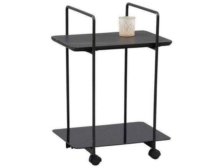 XXXL SERVIERWAGEN, Schwarz, Metall, Glas, rechteckig, 35x65x45 cm, einfacher Aufbau, Esszimmer, Barmöbel, Barwagen XXXL SERVIERWAGEN, Schwarz, Metall, Glas, rechteckig, 35x65x45 cm, einfacher Aufbau, Esszimmer, Barmöbel, Barwagen von XXXLutz