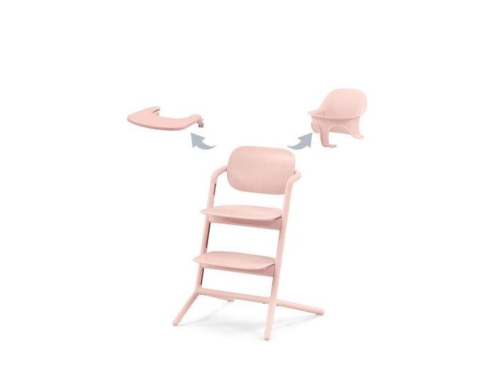 cybex GOLD HOCHSTUHL Lemo 3 in 1 Set, Rosa, Holz, Kunststoff, 54.5x81.5x56 cm, Fußstütze verstellbar, Sitzfläche Essbrett abnehmbar, höhenverstellbar, von XXXLutz