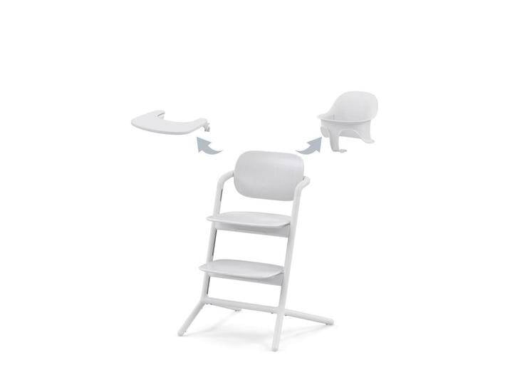 cybex GOLD HOCHSTUHL Lemo 3 in 1 Set, Weiß, Holz, Kunststoff, 54.5x81.5x56 cm, Sitzfläche verstellbar, Essbrett abnehmbar, höhenverstellbar, von XXXLutz