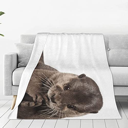 Kuscheldecke Flauschig Decke 100x130cm Otter, 3D Tier Fleecedecke Weich Sofadecke Warm Bettdecke Decken Wohndecke Tagesdecke Schlafdecke Blankets Erwachsene Kinder Geschenk von XXXXAWA