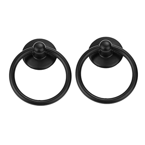 XXXXW Schubladen Griffe 2 stücke Black Möbel Griff Küchenschrank Zugriff Schublade Kleiderschrank Schrank Metall Türring Knob Möbel Hardware Schrank Griffe von XXXXW