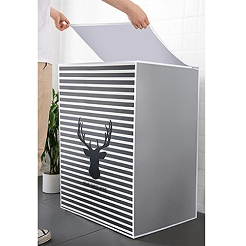 XXXXW Waschmaschinenüberzug Trommelwaschmaschine Abdeckung Staubabdeckung Sauber wasserdichte Staubabdeckung Nette Karikatur Trockner Staubschutz Haushaltswaren Waschmaschinenauflage (Color : A Deer) von XXXXW