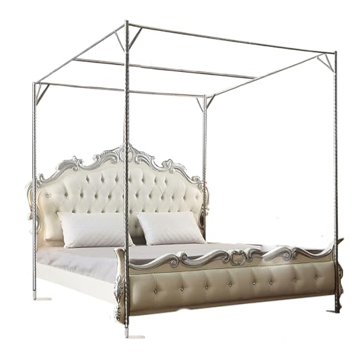 XXYLC Bettrahmen, Moskitonetz Baldachin Rahmen Bettüberdachung Vier Eckbett Moskitonetzhalter Himmelbett, Für Zuhause (Size:1.5X2.2M) von XXYLC