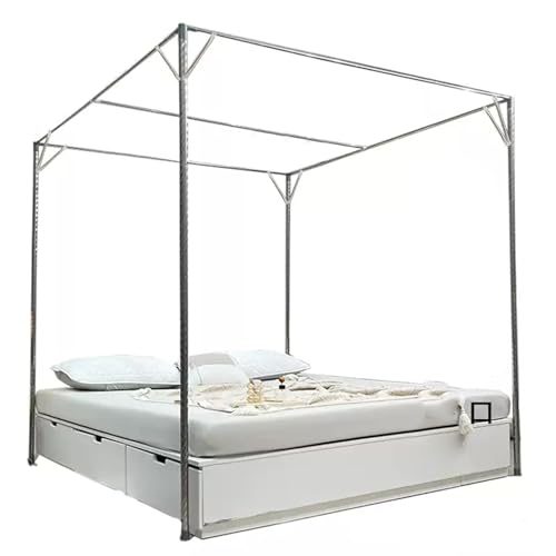 XXYLC Moskitonetz Himmelbett, Bettvorhangbaldachin Vier Eckbett Betthimmel 4 Ecken Bettpfosten, for Mehrfach Größen Bett(Size:1.2 * 2.0M) von XXYLC