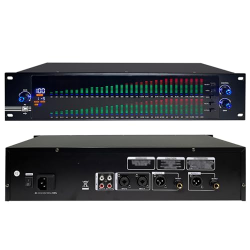 31-Band-Audiospektrumanalysator, Heim-Audio-Equalizer, 31 Frequenzbänder, LED-Spektrumlicht, 10 voreingestellte Effekte, Computersteuerung, für Live-Event-Performance-Systeme, Heimkino-Audio 31-Band-Audiospektrumanalysator, Heim-Audio-Equalizer, 31 Frequenzbänder, LED-Spektrumlicht, 10 voreingestellte Effekte, Computersteuerung, für Live-Event-Performance-Systeme, Heimkino-Audio von XXYOZ