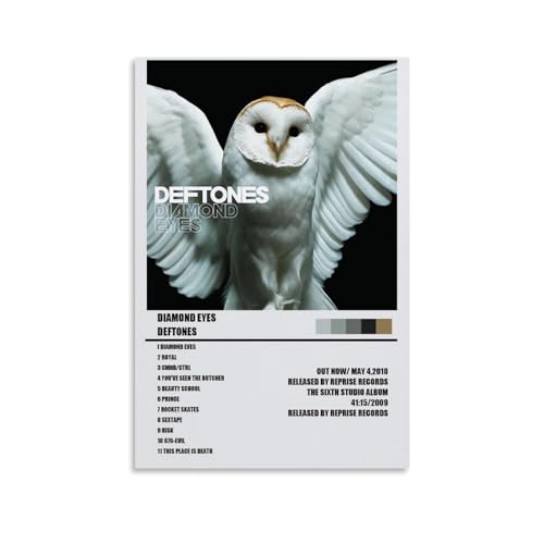 Deftones Poster, Diamantaugen, Musikposter, Albumcover, Poster, dekorative Gemälde, Leinwand, Wandposter und Kunstdrucke, moderne Heimdekoration, Poster, 50 x 75 cm, ungerahmter Stil Deftones Poster, Diamantaugen, Musikposter, Albumcover, Poster, dekorative Gemälde, Leinwand, Wandposter und Kunstdrucke, moderne Heimdekoration, Poster, 50 x 75 cm, ungerahmter Stil von XXueMei