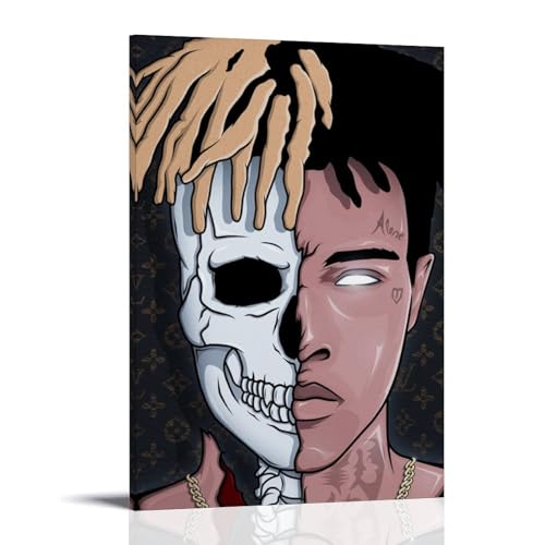 XXXTentacion Musikposter, Albumcover, Poster, dekorative Gemälde, Leinwand, Wandposter und Kunstdrucke, moderne Heimdekoration, Poster, 30 x 45 cm, Rahmenstil XXXTentacion Musikposter, Albumcover, Poster, dekorative Gemälde, Leinwand, Wandposter und Kunstdrucke, moderne Heimdekoration, Poster, 30 x 45 cm, Rahmenstil von XXueMei