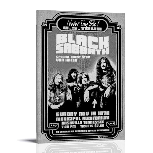 XXueMei Black Sabbath Musikposter mit 8 Sängern, Albumcover, Poster, dekorative Gemälde, Leinwand, Wandposter und Kunstdrucke, moderne Heimdekoration, Poster, 30 x 45 cm, Rahmenstil XXueMei Black Sabbath Musikposter mit 8 Sängern, Albumcover, Poster, dekorative Gemälde, Leinwand, Wandposter und Kunstdrucke, moderne Heimdekoration, Poster, 30 x 45 cm, Rahmenstil von XXueMei